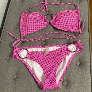 Victoria’s Secret pink 2 piece swimsuit. Medium top and size small bottoms